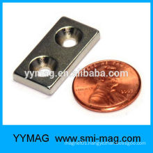 N52 Neodymium magnet with screw hole coated NICUNI